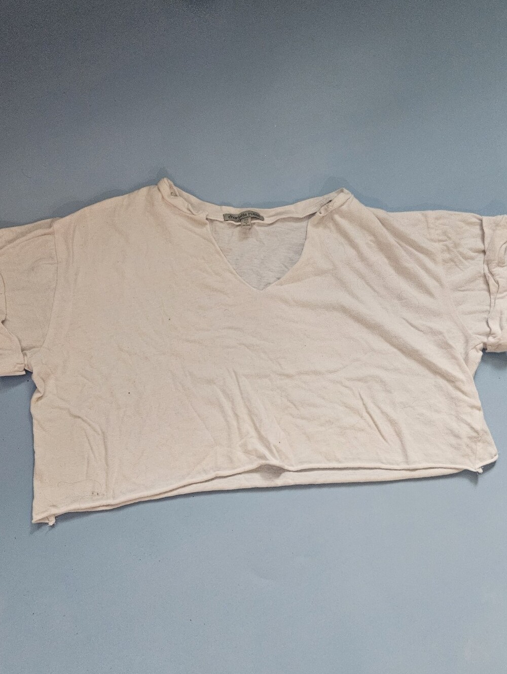 Light Pink V-Neck Cropped Women’s Top